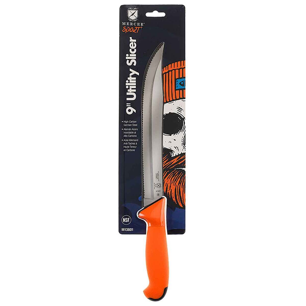 Mercer Sport Utility Slicer 9 inch Fixed Blade Knife - Orange 3 Mercer Sport Utility Slicer 9 inch Fixed Blade Knife - Orange