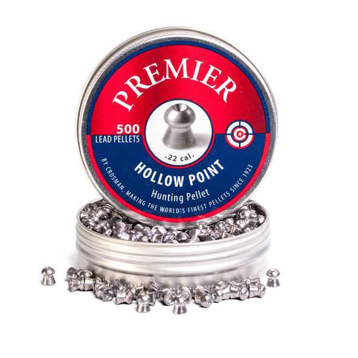 Crosman Premier 22 Caliber 14.3gr Hollow Point Air Gun Pellets - 500 Count