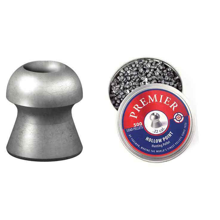 Crosman Premier 22 Caliber 14.3gr Hollow Point Air Gun Pellets - 500 Count
