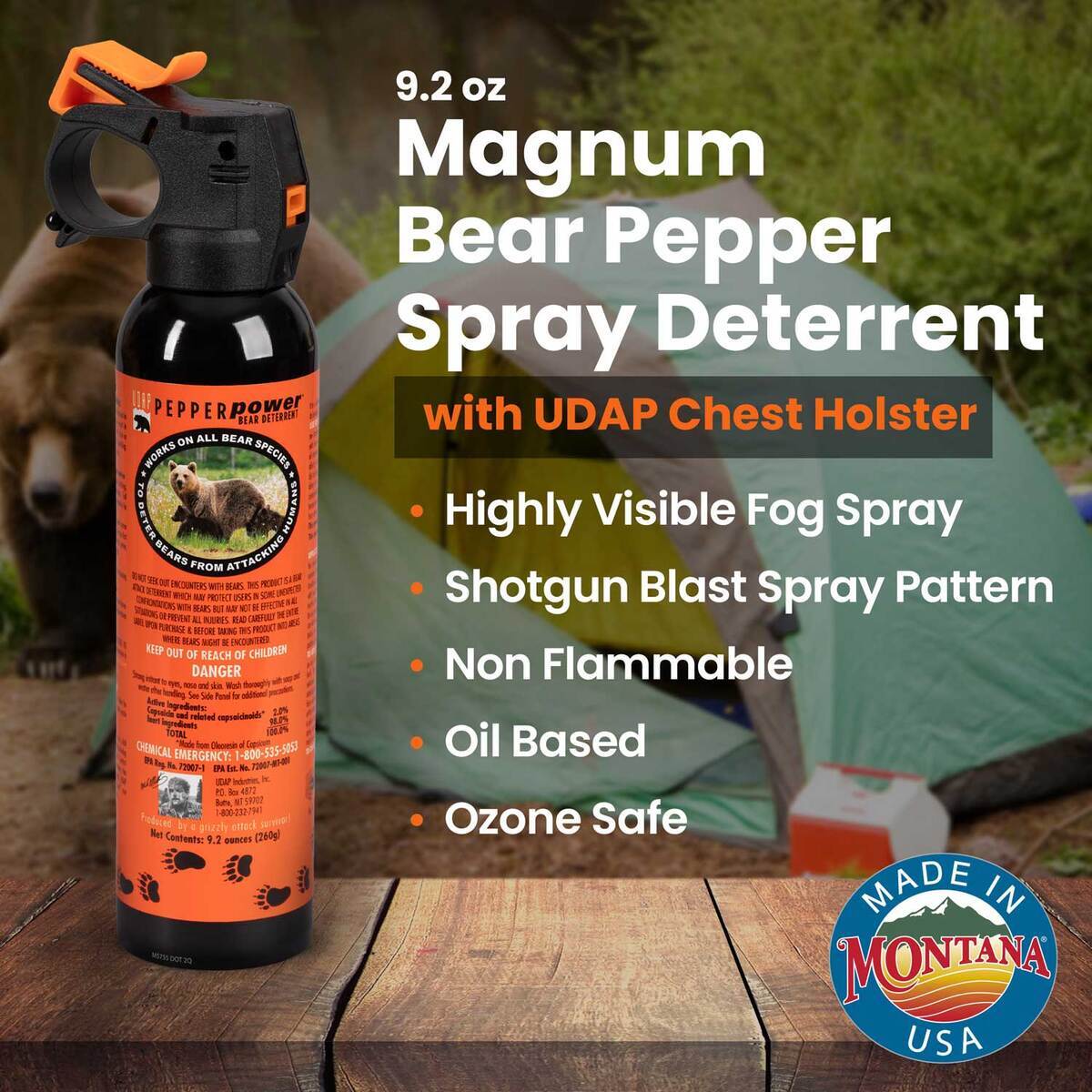 UDAP 9.2oz Bear Sprays