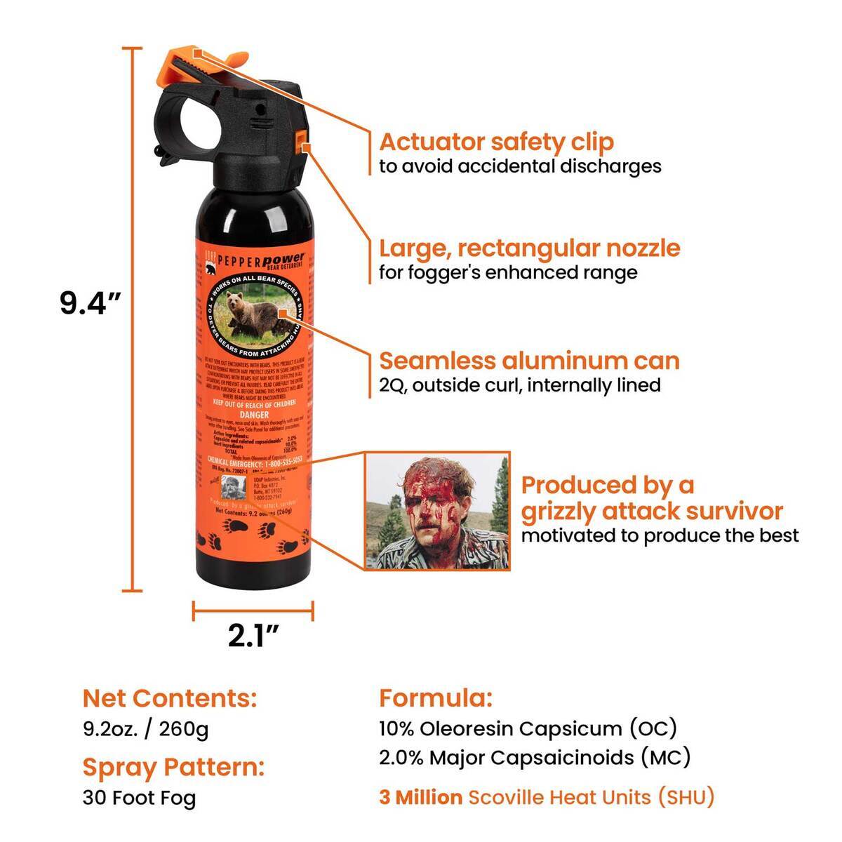 UDAP 9.2oz Bear Sprays 3 UDAP 9.2oz Bear Sprays