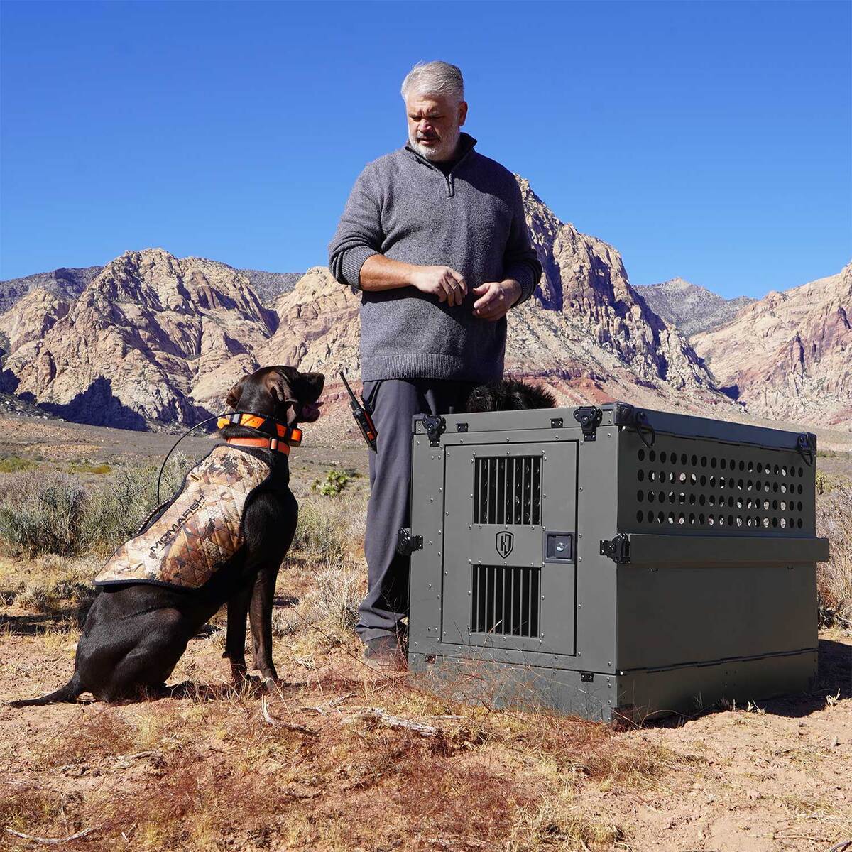 Hercules Aluminum Collapsible Dog Crate - 44in x 34in