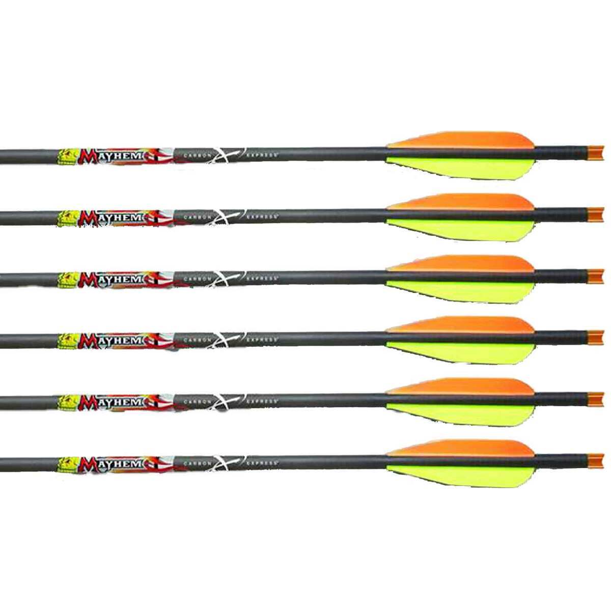 Carbon Express Mayhem 22in Carbon Crossbow Bolts - 6 Pack