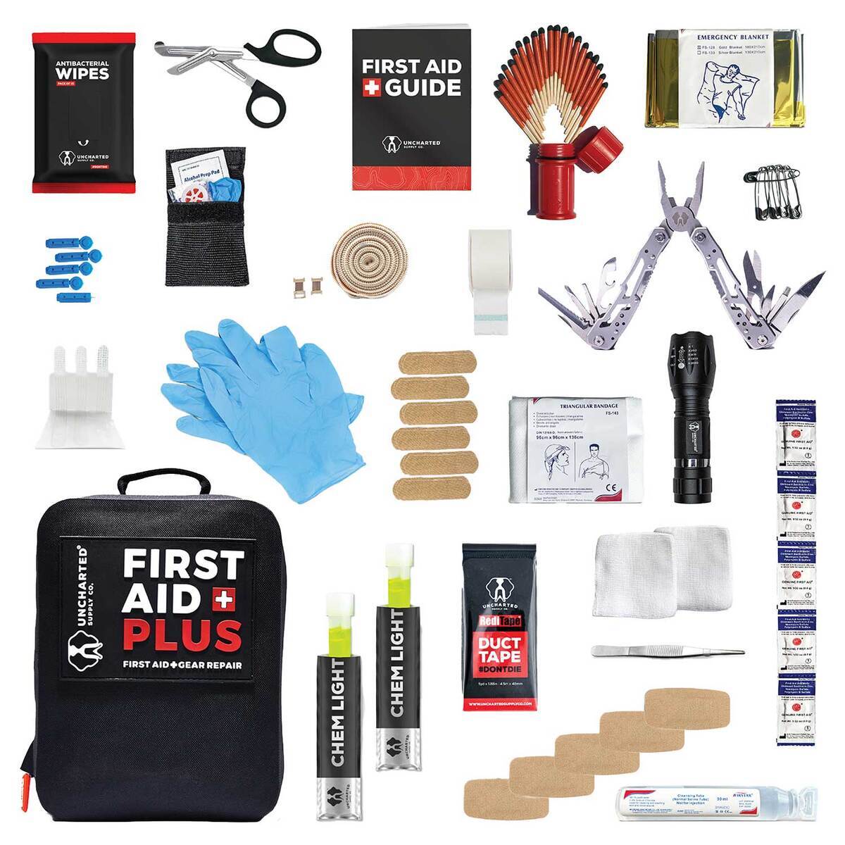 Uncharted Supply Co. First Aid Plus Kit - 75 Pieces 6 Uncharted Supply Co. First Aid Plus Kit - 75 Pieces