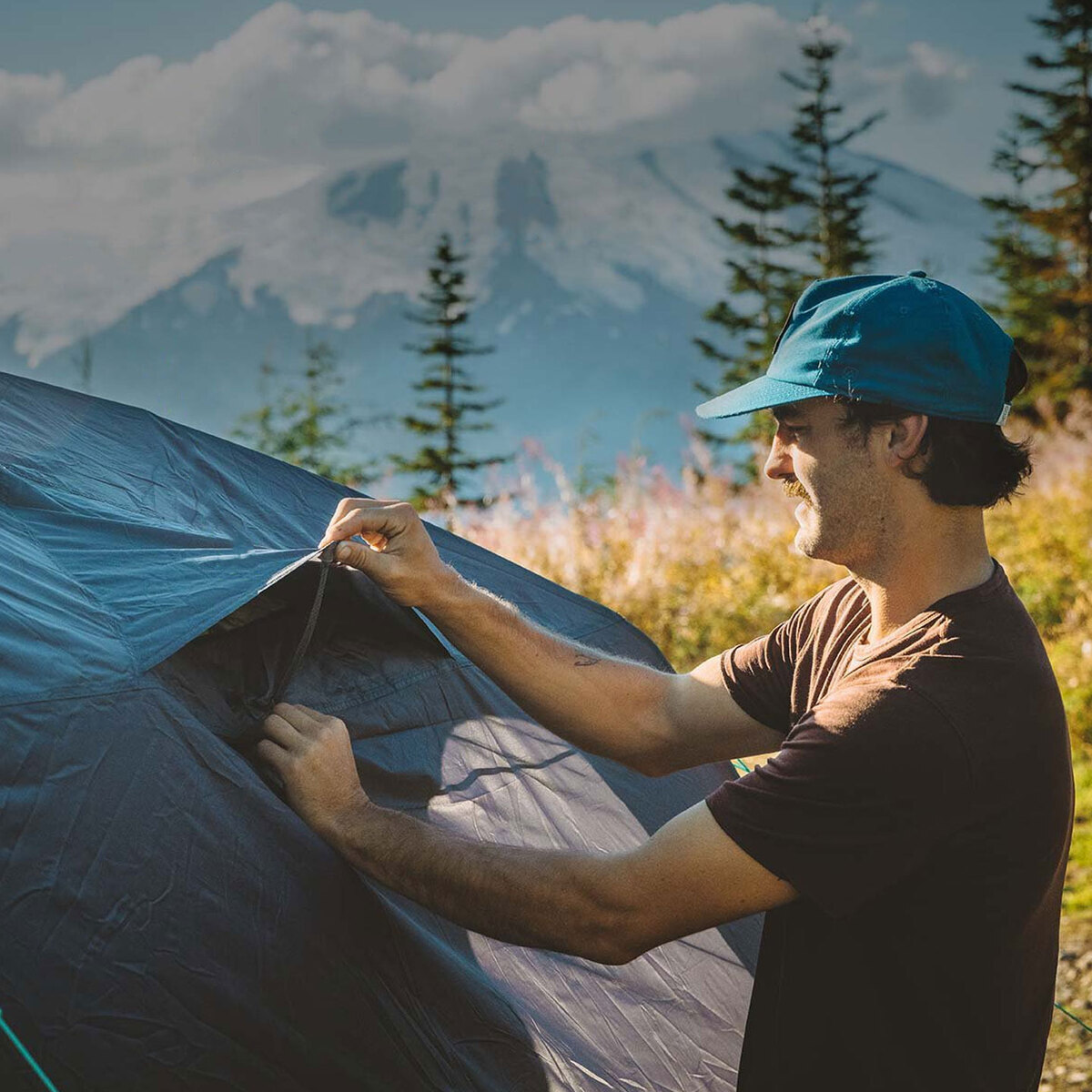 Coleman PEAK1 4-Person Camping Tent - Marigold/ Dark Stone 3 Coleman PEAK1 4-Person Camping Tent - Marigold/ Dark Stone