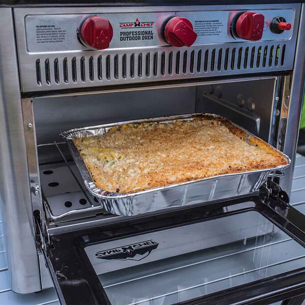 Camp Chef Deluxe 2 Burner Outdoor Oven - Gray 4 Camp Chef Deluxe 2 Burner Outdoor Oven - Gray