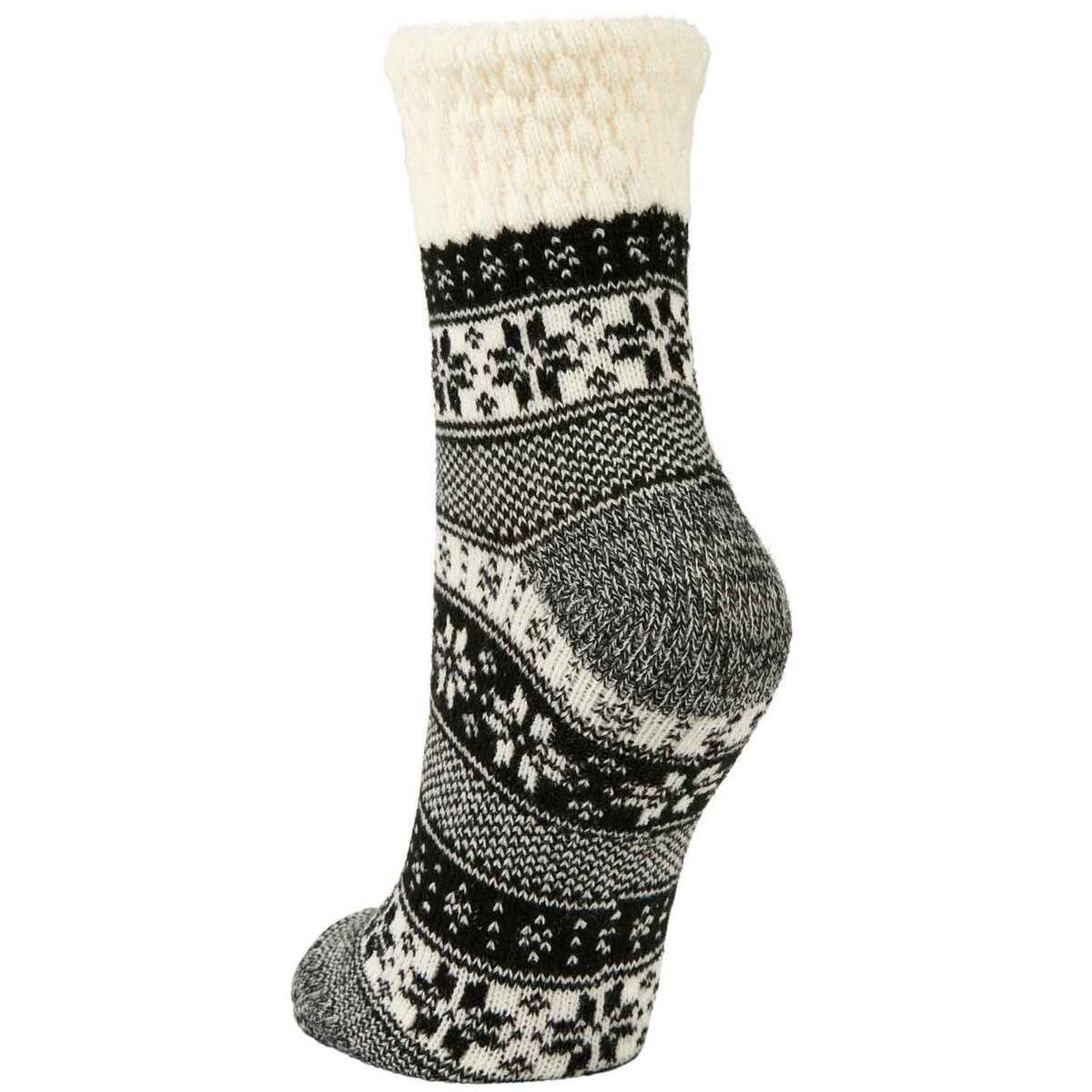 Sof Sole Women's Fireside Sven Snowflake Casual Socks - Black - M