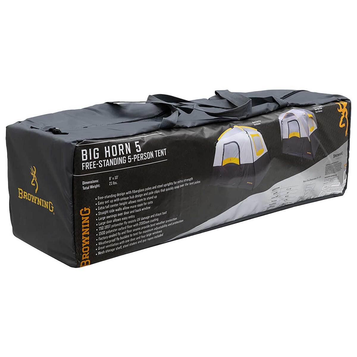 Browning Big Horn 5 Person Camping Tent - Charcoal/Gray 6 Browning Big Horn 5 Person Camping Tent - Charcoal/Gray