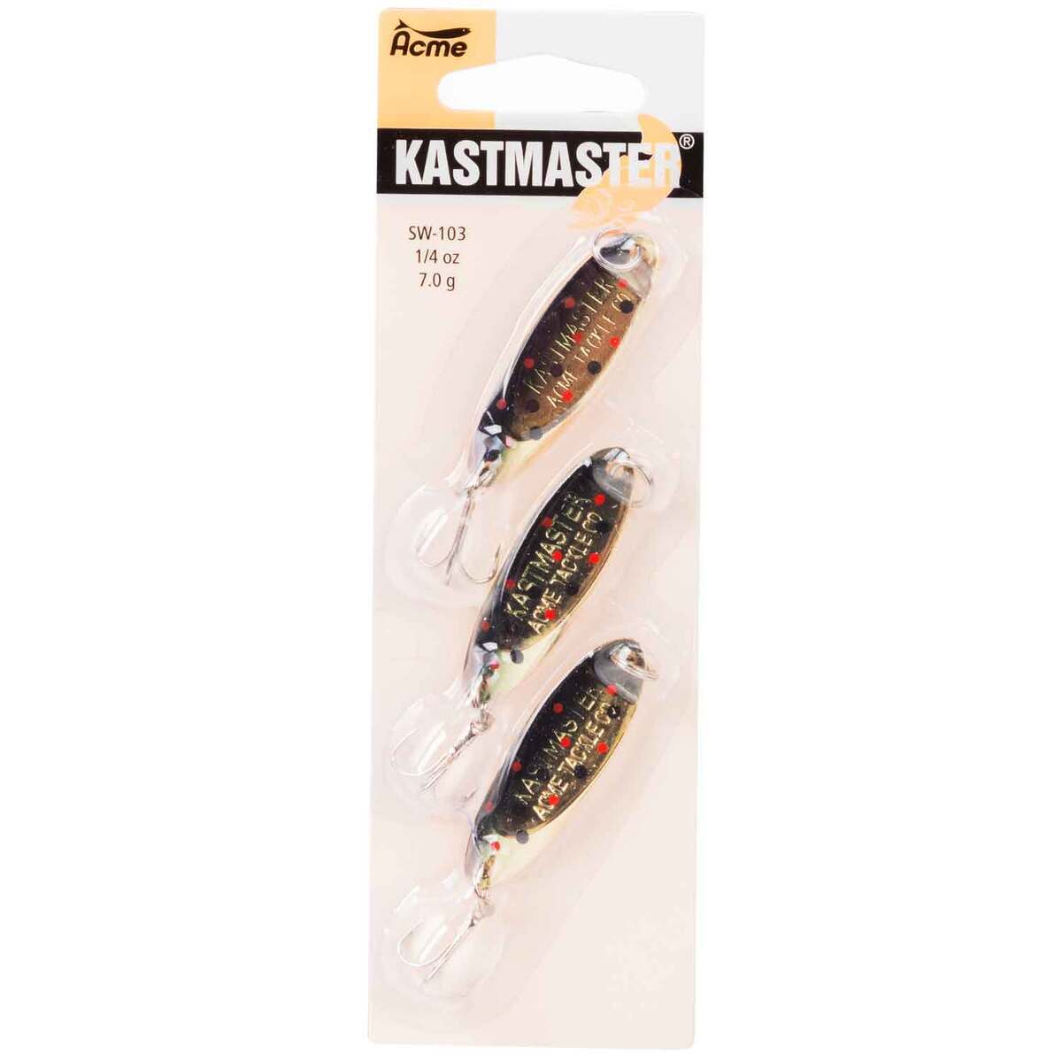 Acme Kastmaster Casting Spoon - Brook Trout, 1/4oz, 3pk