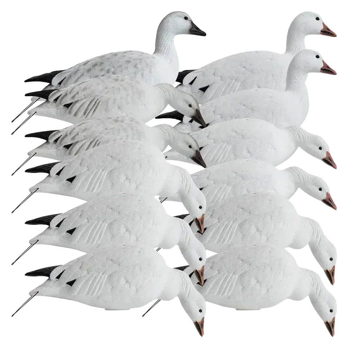 Hardcore Rugged Series Snow Goose Decoys - 12 Pack