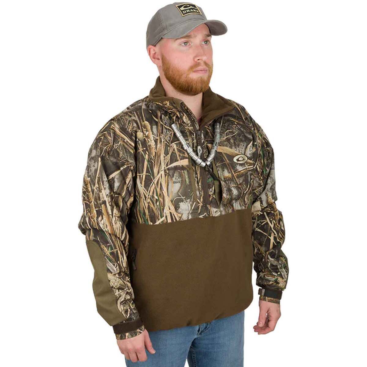 Drake Men's Mossy Oak Shadow Grass Habitat MST Guardian Eqwader Flex Fleece Hunting Jacket