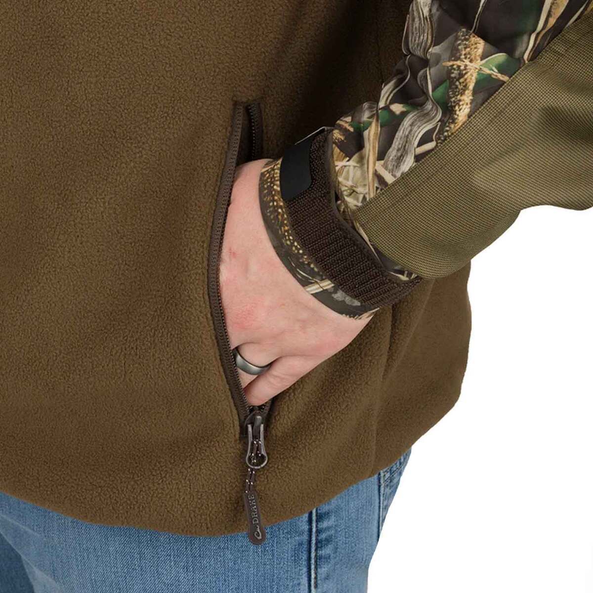 Drake Men's Mossy Oak Shadow Grass Habitat MST Guardian Eqwader Flex Fleece Hunting Jacket 6 Drake Men's Mossy Oak Shadow Grass Habitat MST Guardian Eqwader Flex Fleece Hunting Jacket