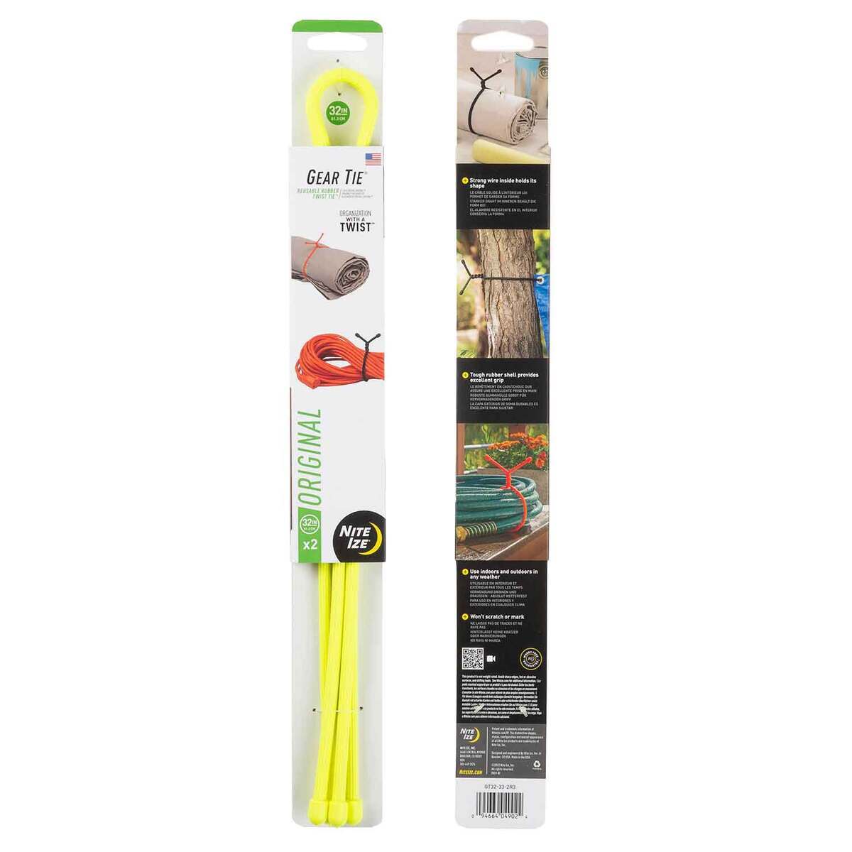 Nite Ize 32in Gear Tie Rubber Twist Tie - 2 Pack 4 Nite Ize 32in Gear Tie Rubber Twist Tie - 2 Pack