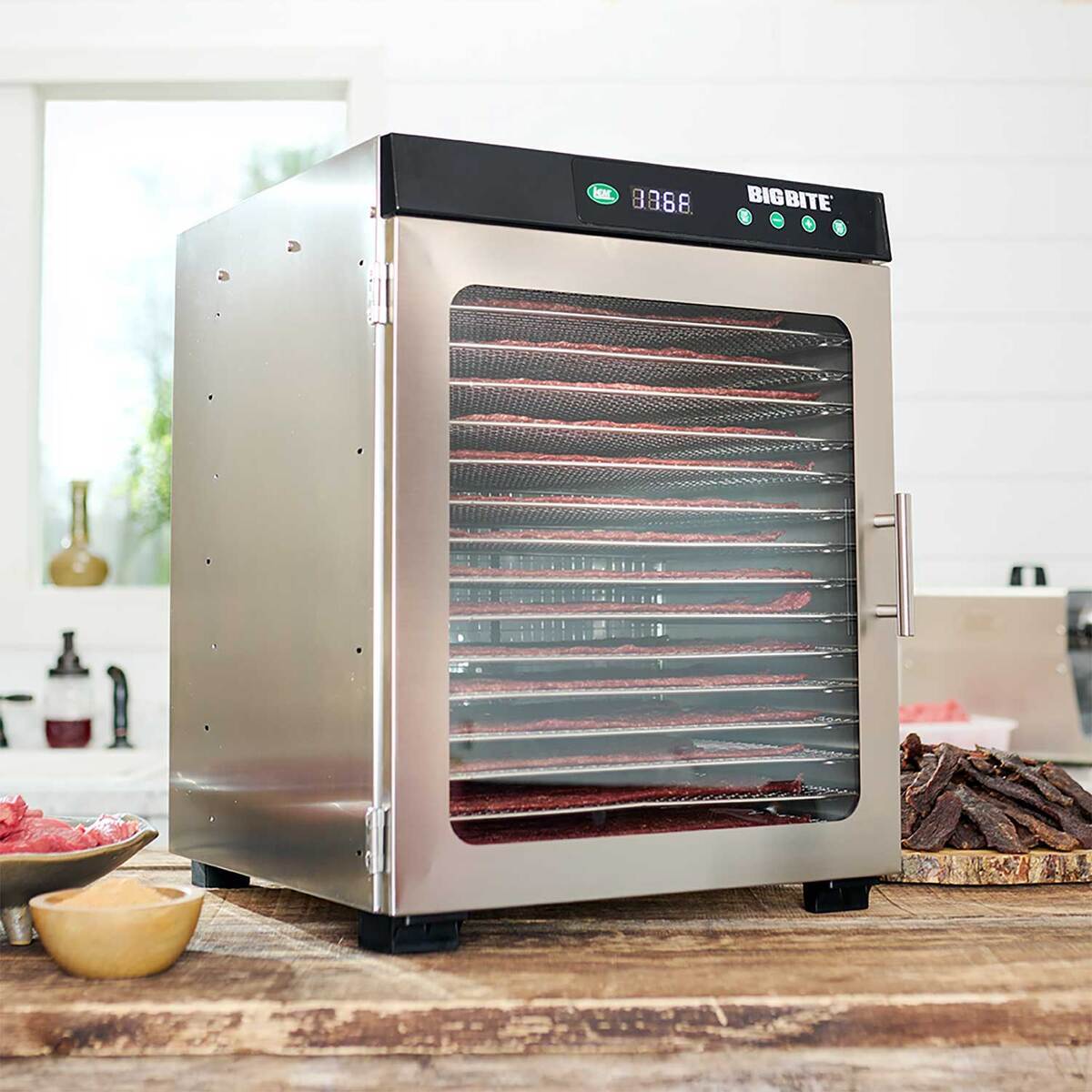 LEM Products BigBite Satinless Steel 16-Tray Dehydrator - 1200 Watts