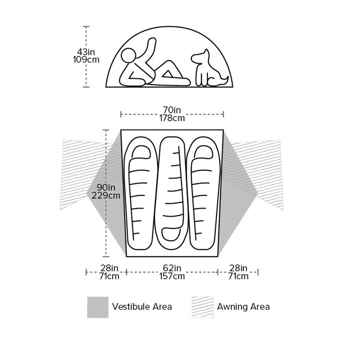 Big Agnes Copper Spur HV UL3 3-Person Backpacking Tent - Olive Green 4 Big Agnes Copper Spur HV UL3 3-Person Backpacking Tent - Olive Green