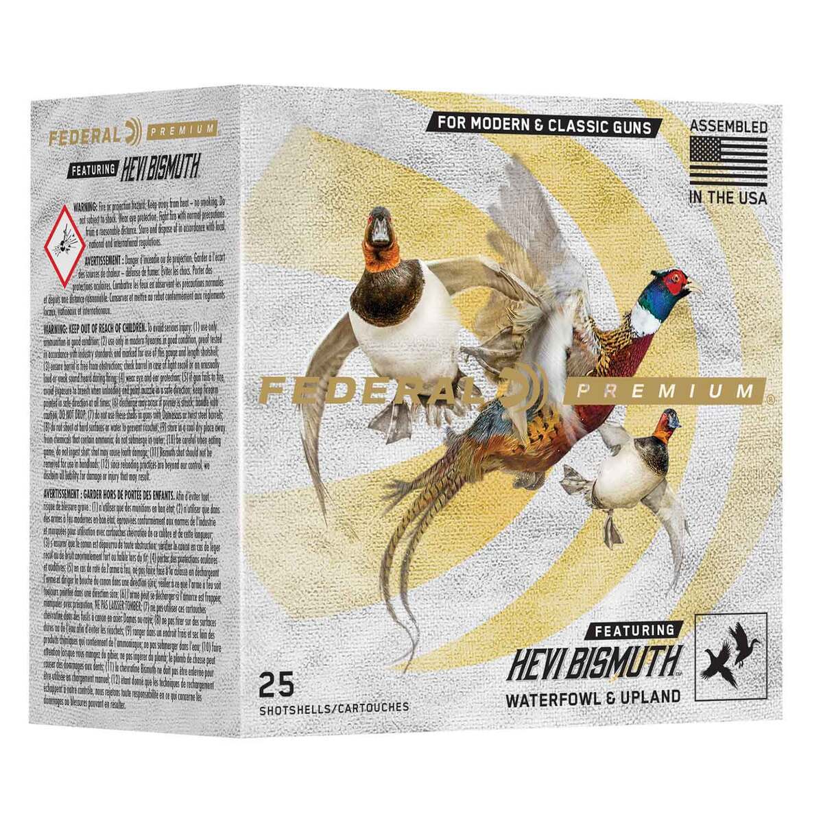 Federal Premium HEVI-Bismuth 12Ga 3in 1-3/8oz #4 Shotshells - 25 Rounds