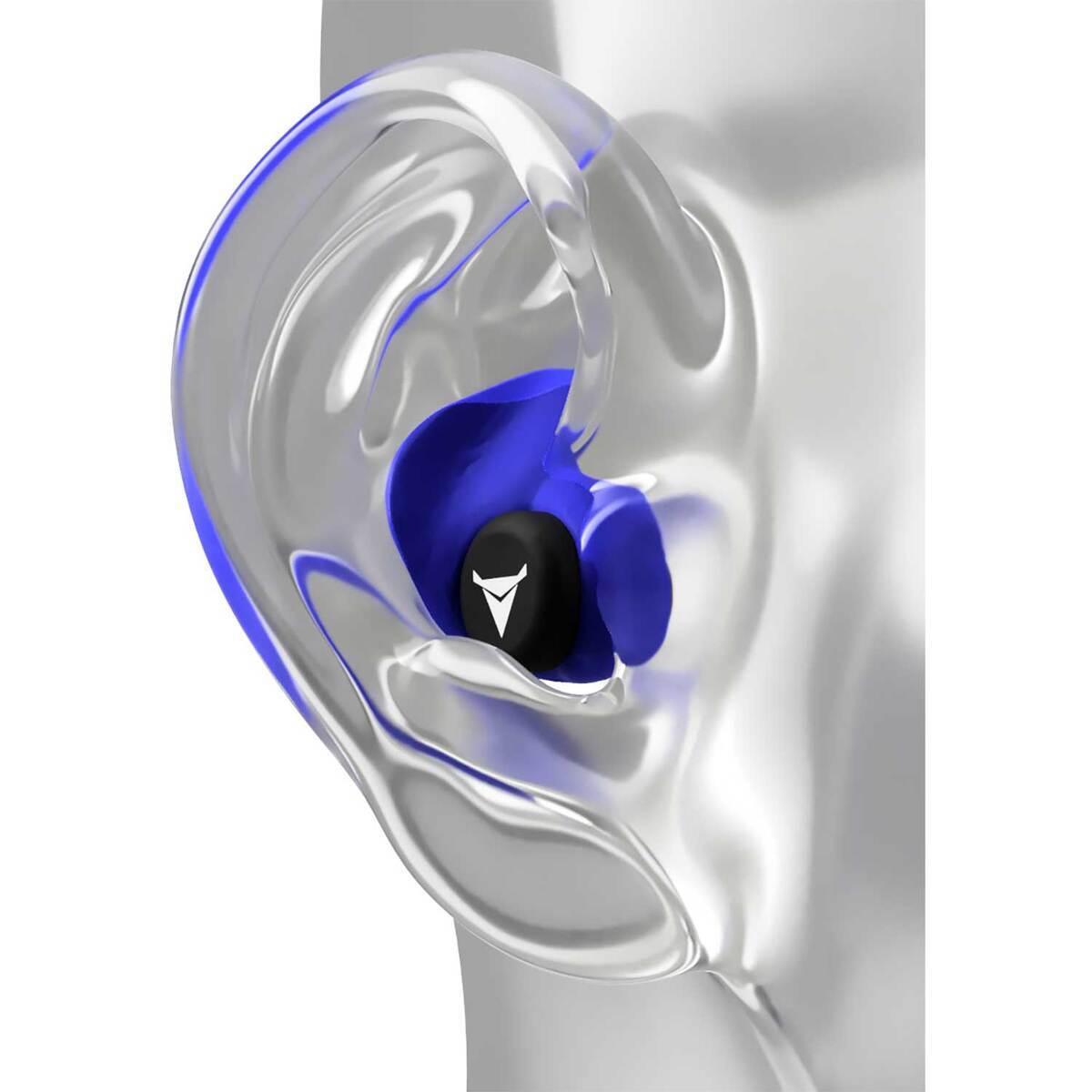 Decibullz Custom Molded Passive Earplugs - Blue