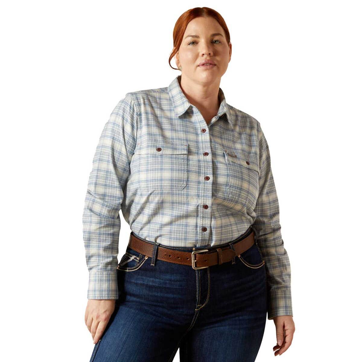Ariat Women's Rebar Flannel DuraStretch Long Sleeve Work Shirt
