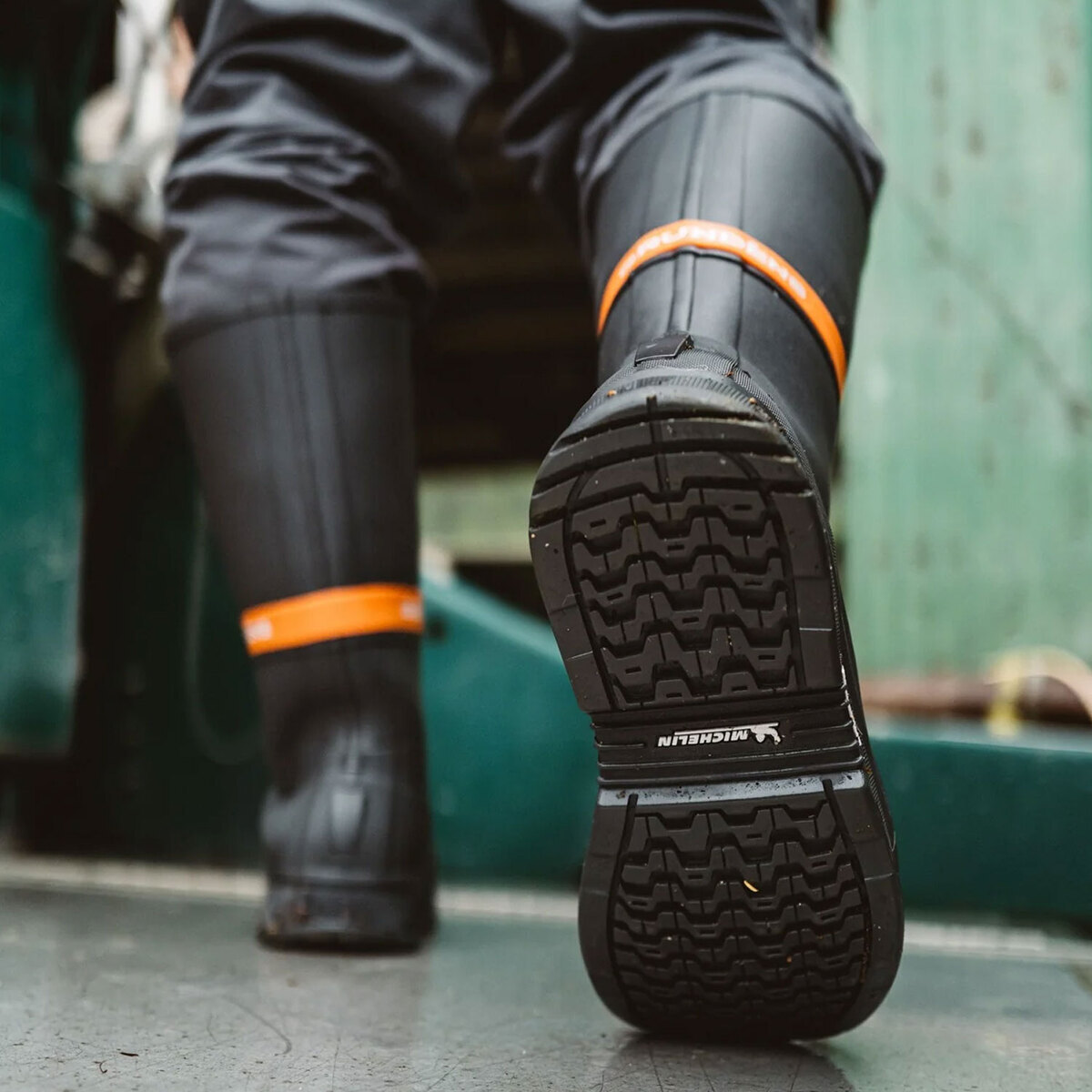 Grundens Men's Crewman Tall Waterproof Rubber Fishing Boots 8 Grundens Men's Crewman Tall Waterproof Rubber Fishing Boots