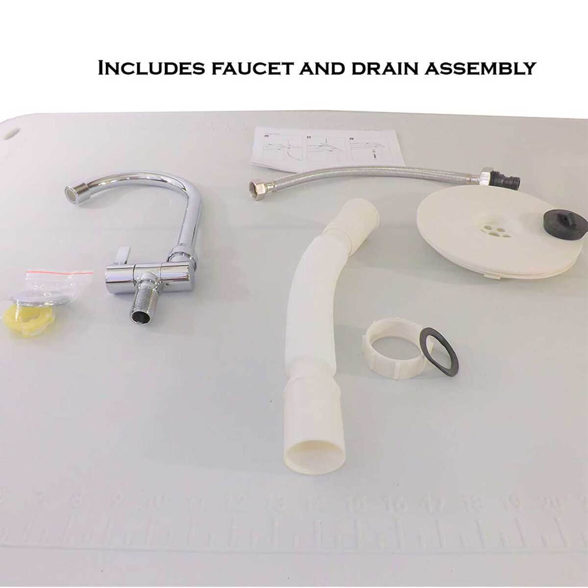 Old Cedar Outfitters 2 Man Cleaning Station with Folding Faucet - Stainless Steel Legs