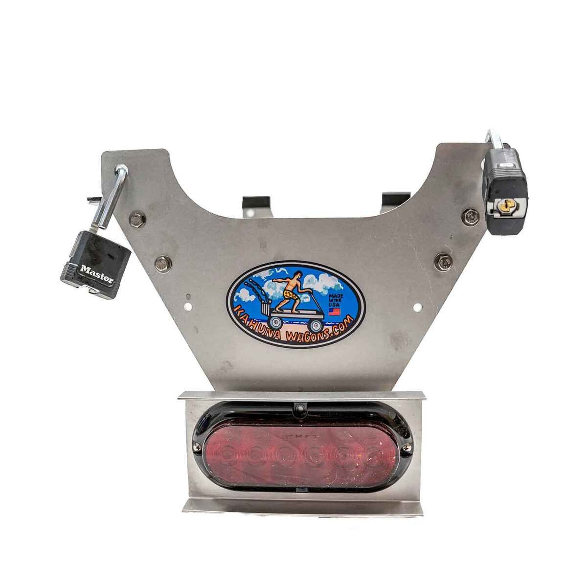 Kahuna Outfitters Wagon Transport Hitch With LED Brake Light Fishing Wagon Accessory