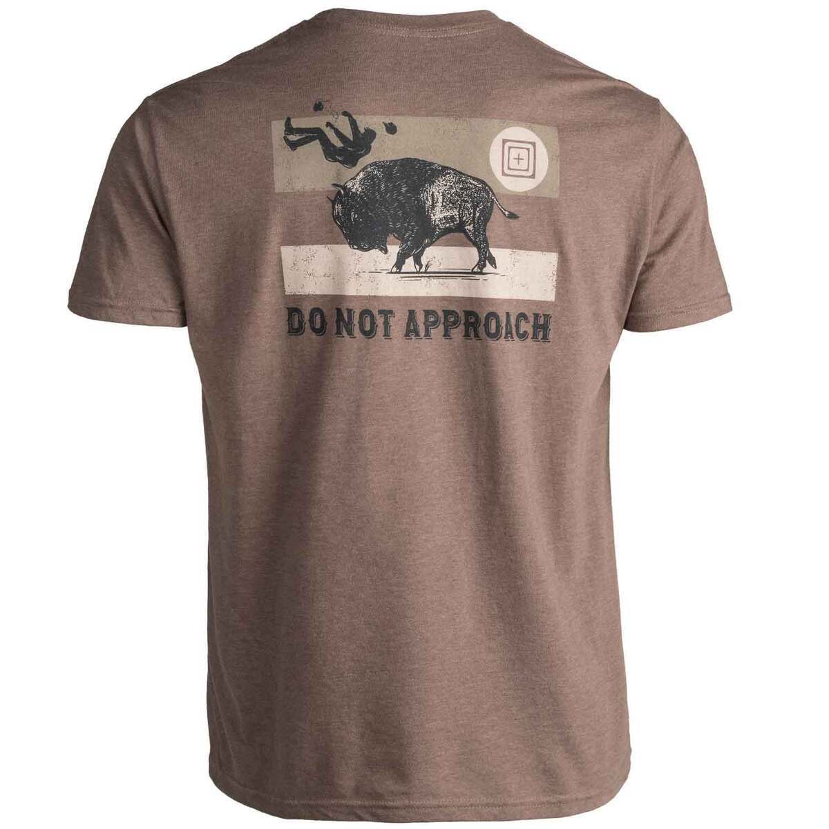 5.11 Men's Do Not Approach Short Sleeve Casual Shirt - Brown Heather - L