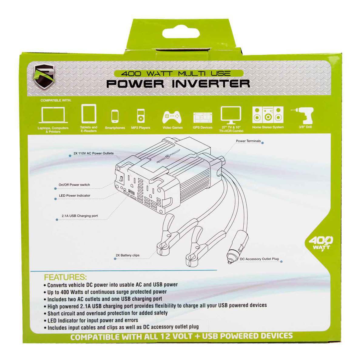Road Proof 400 Watt Multi Use Power Inverter