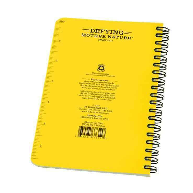 Rite in the Rain 4x7 inch Side Spiral Notebook - Yellow