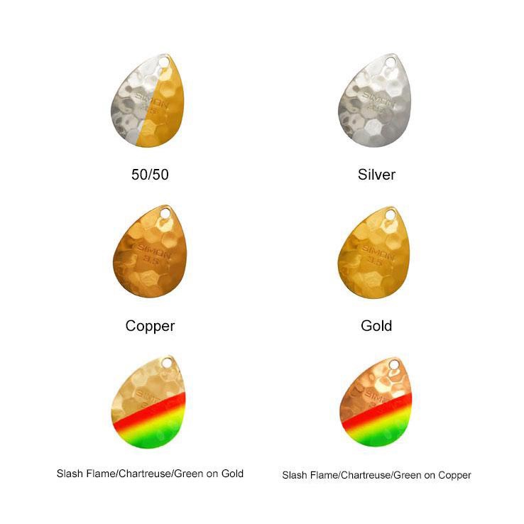 Hawken Fishing Hammered Simon 3.5 Colorado Spinner Blade