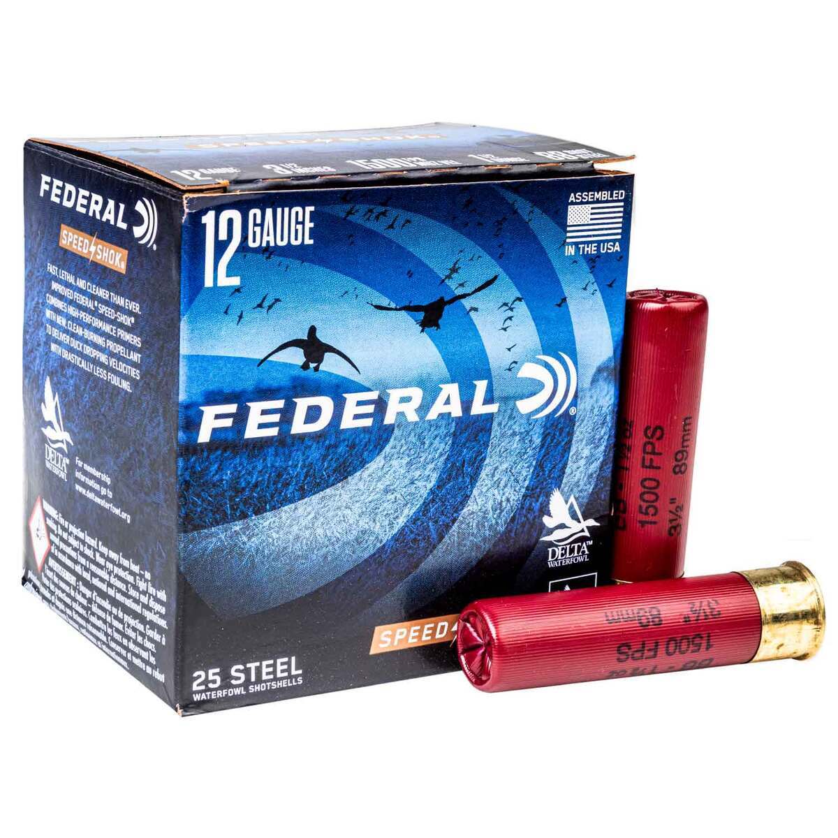 Federal Speed-Shok 12 Gauge 3-1/2in BB 1-1/2oz Waterfowl Shotshells - 25 Rounds