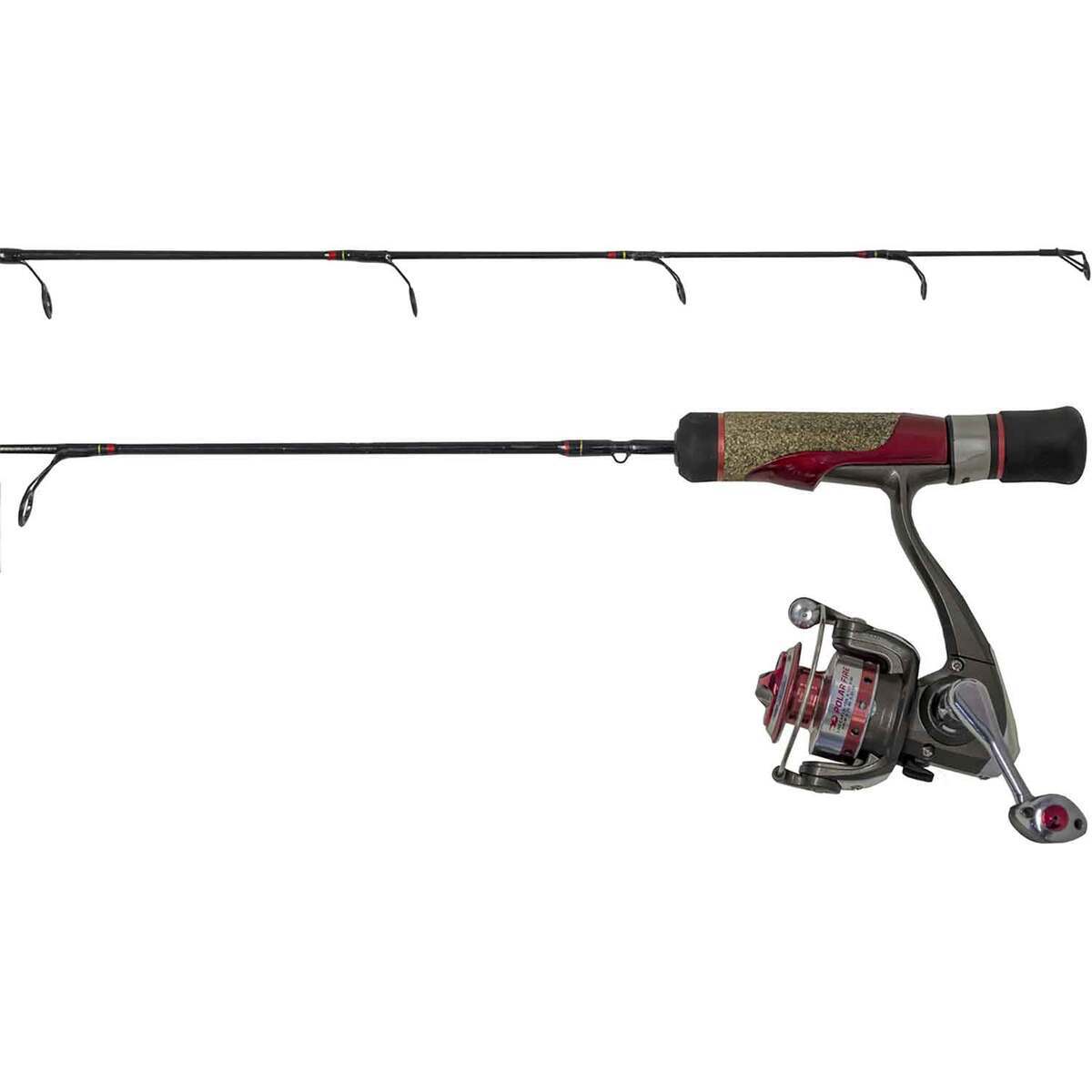 HT Enterprises Polar Fire Vortex Xtreme Ice Fishing Combo - Red, 26in, Medium/Light Power