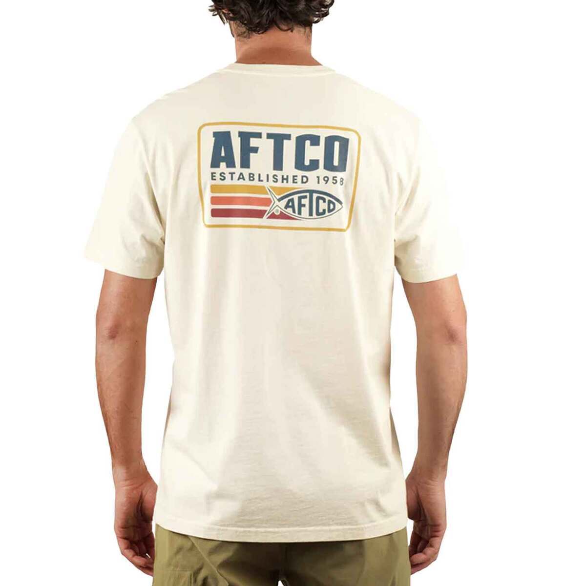AFTCO Men's Strype Short Sleeve Fishing Shirt