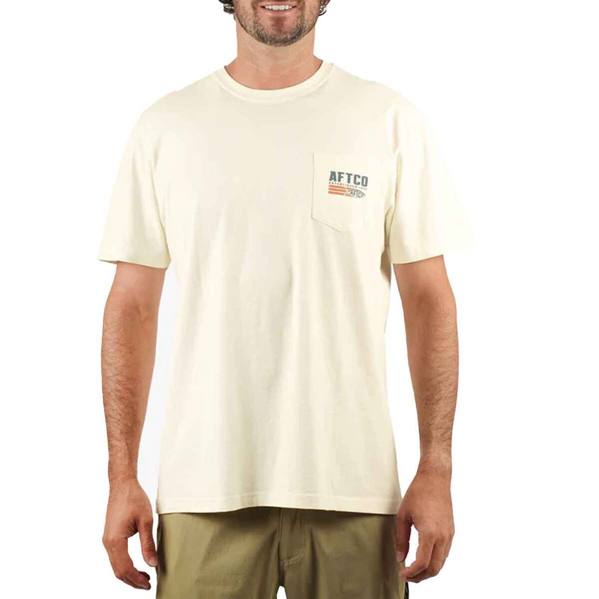 AFTCO Men's Strype Short Sleeve Fishing Shirt