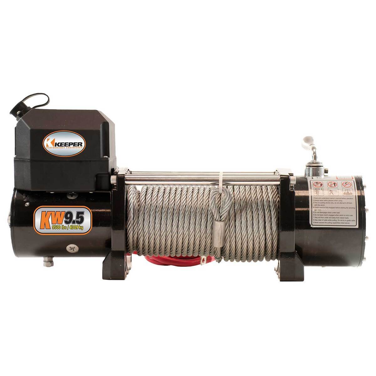 Keeper KW9.5RM 9,500lb Electric Winch - Black