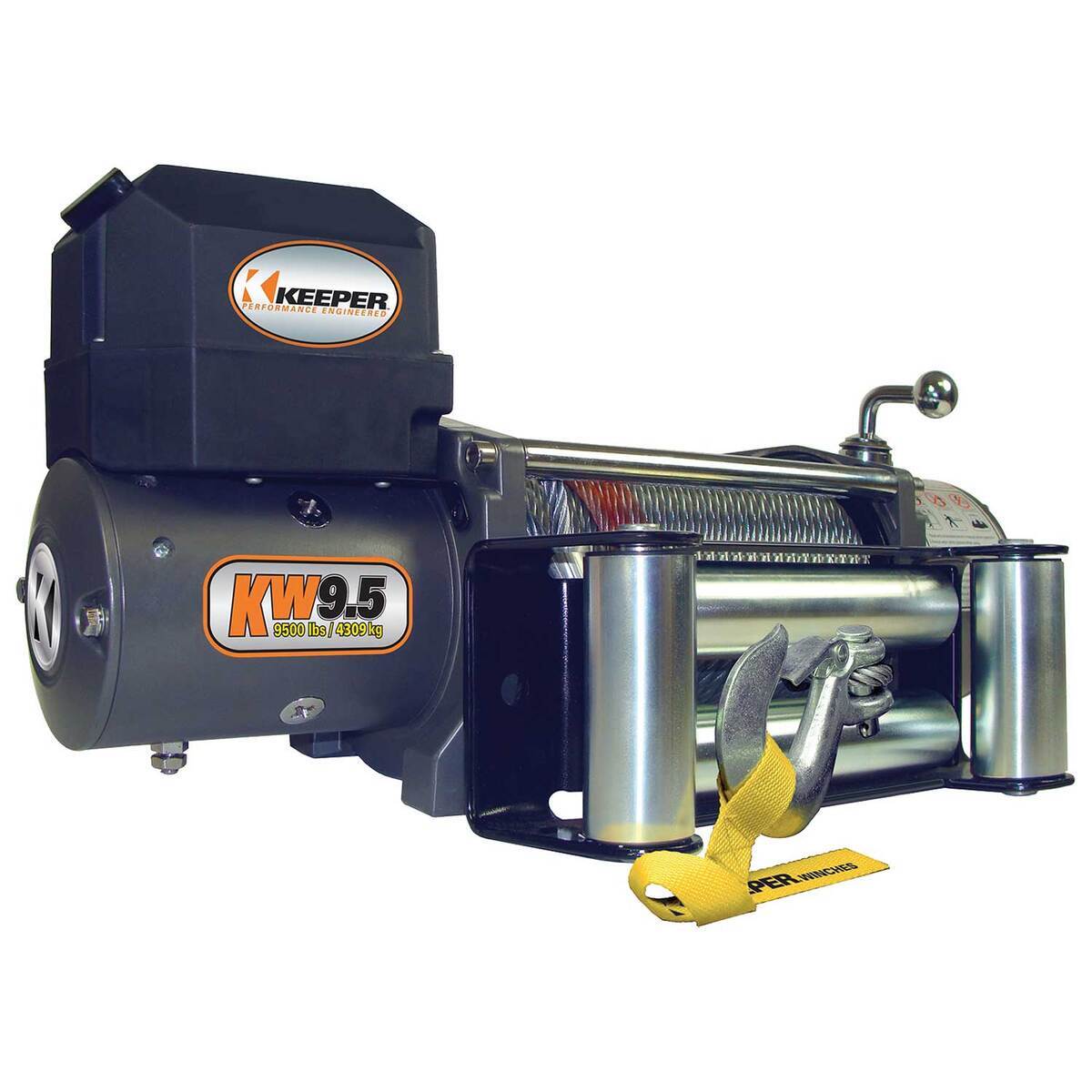 Keeper KW9.5RM 9,500lb Electric Winch - Black