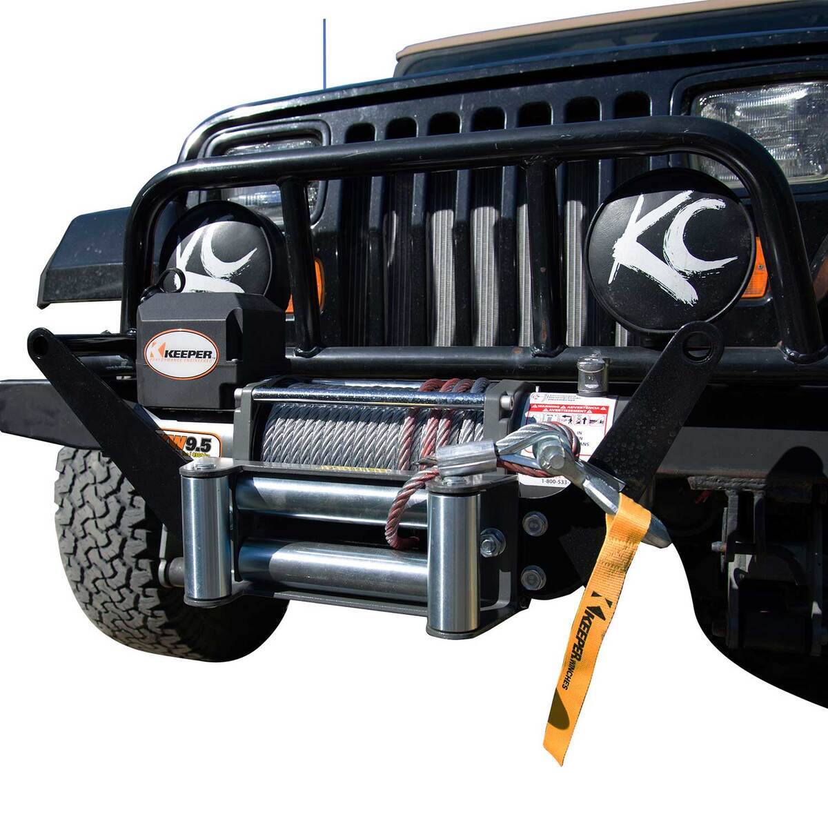 Keeper KW9.5RM 9,500lb Electric Winch - Black 3 Keeper KW9.5RM 9,500lb Electric Winch - Black