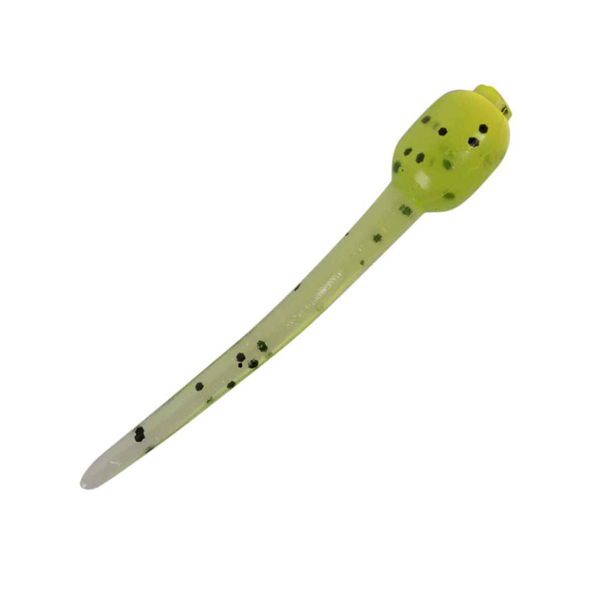 Freedom Baitz Trident Ice Fishing Grub - Chartreuse/Black Flake