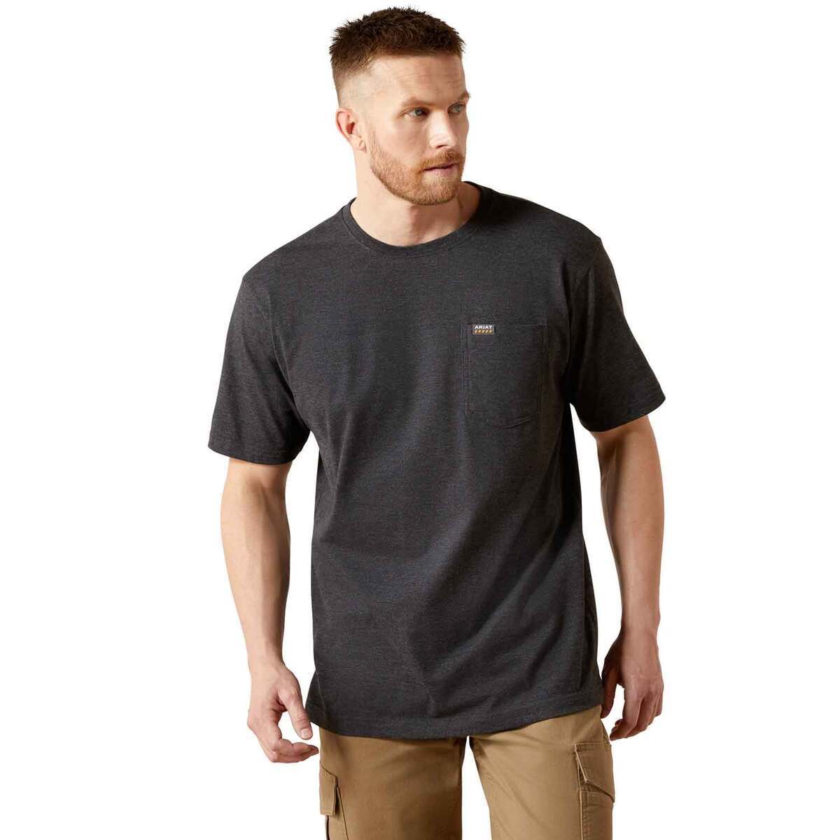 Ariat Men's Rebar Cotton Strong Standard Pocket Short Sleeve Work Shirt