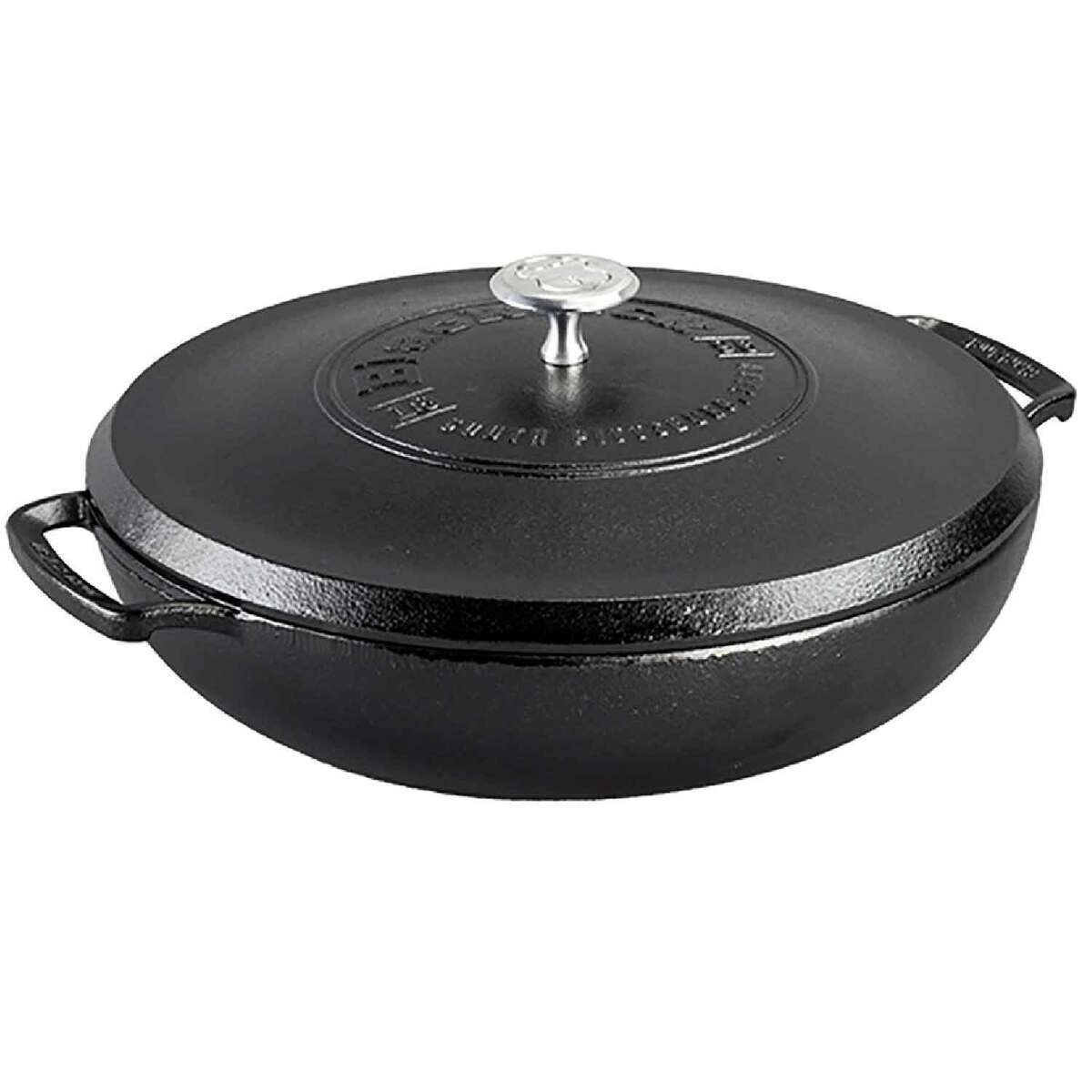 Lodge Cast Iron Blacklock Triple Seasoned Cast Iron Braiser with Lid