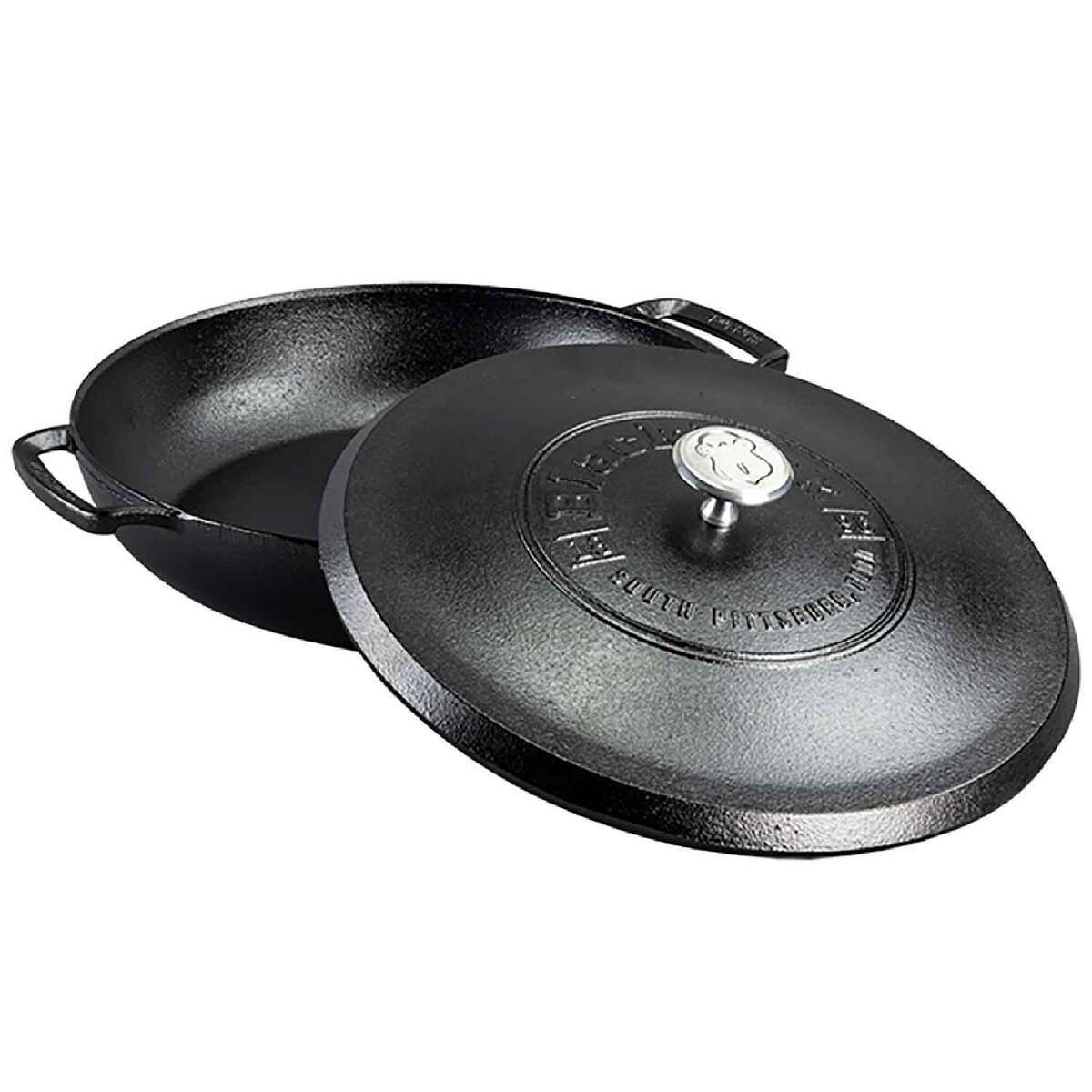 Lodge Cast Iron Blacklock Triple Seasoned Cast Iron Braiser with Lid