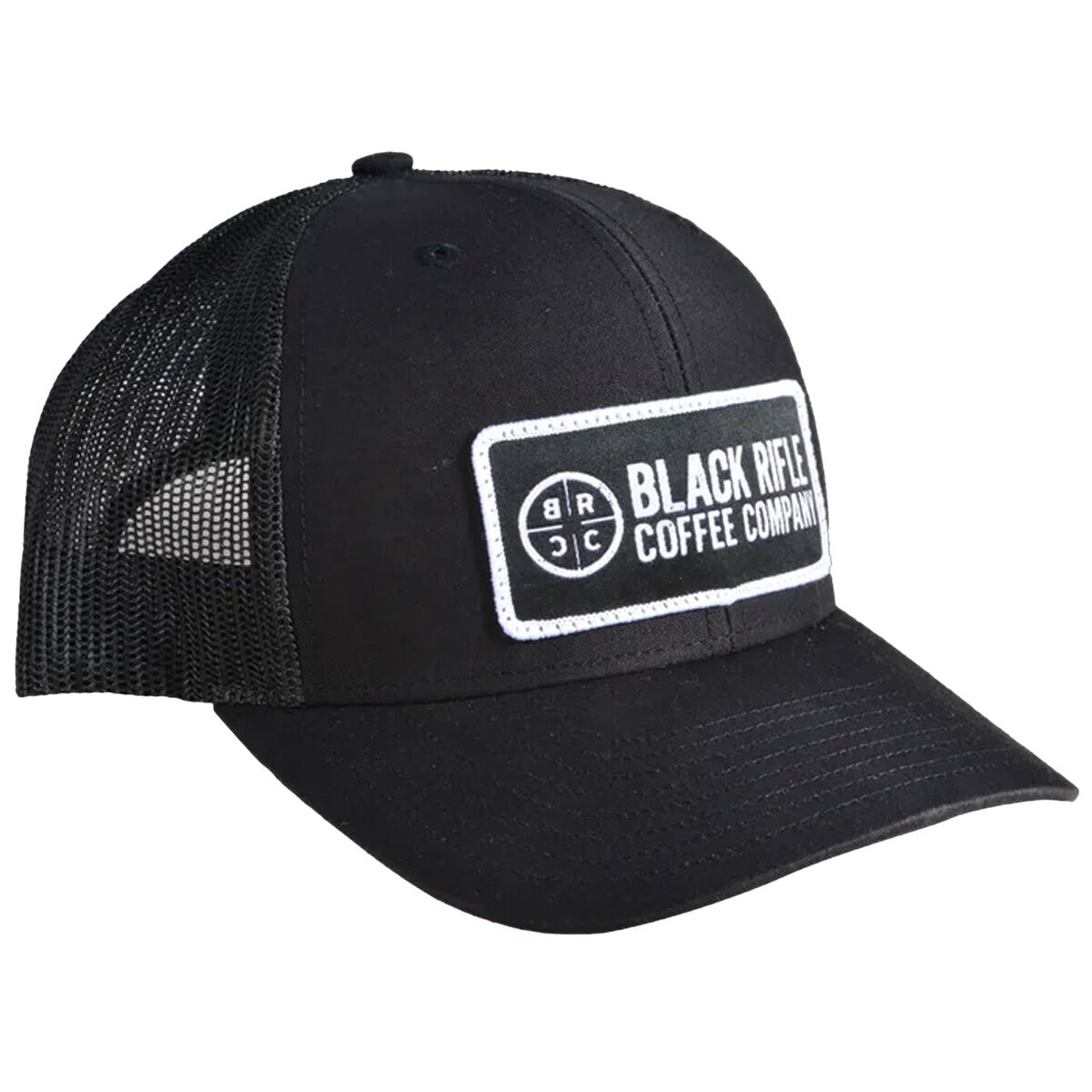 Black Rifle Coffee Company Logo Trucker Hat - Black - One Size Fits Most