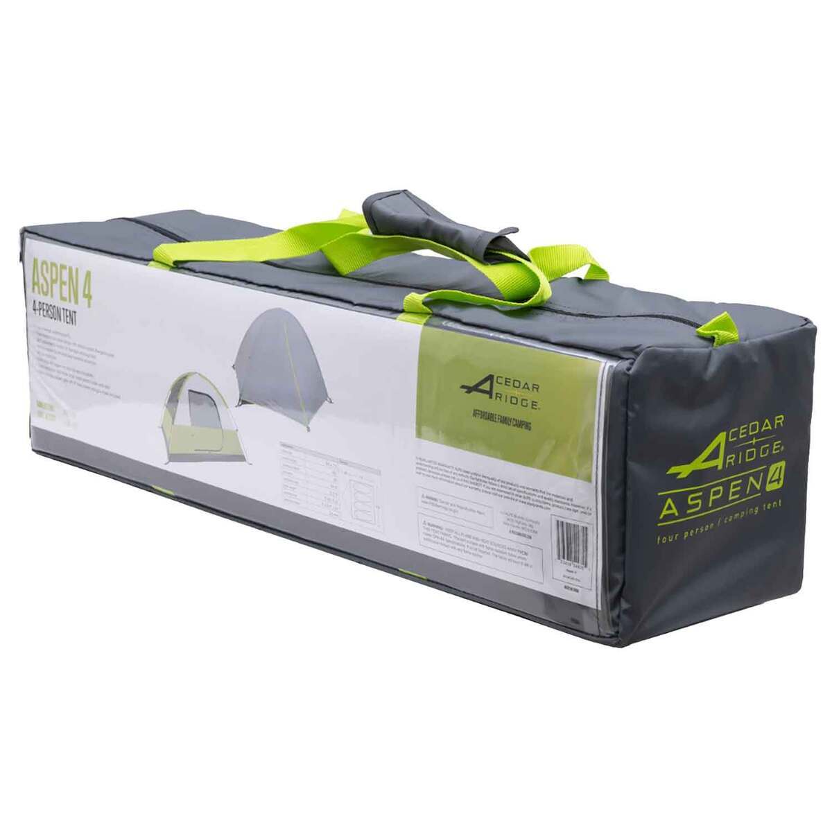 Ceder Ridge Aspen 4 Person Camping Tent - Green