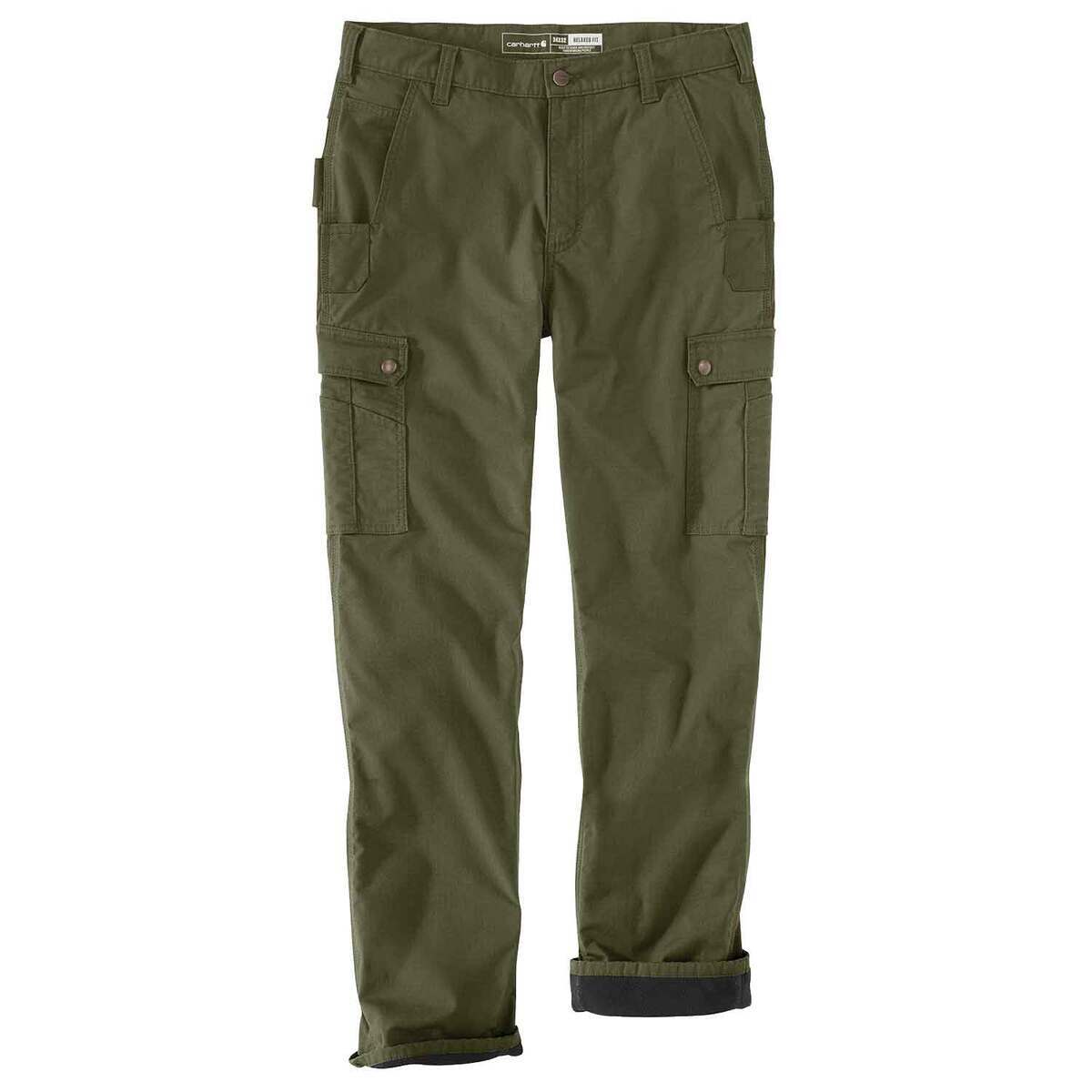 Carhartt Men's Rugged Flex Ripstop Cargo Fleece Lined Work Pants
