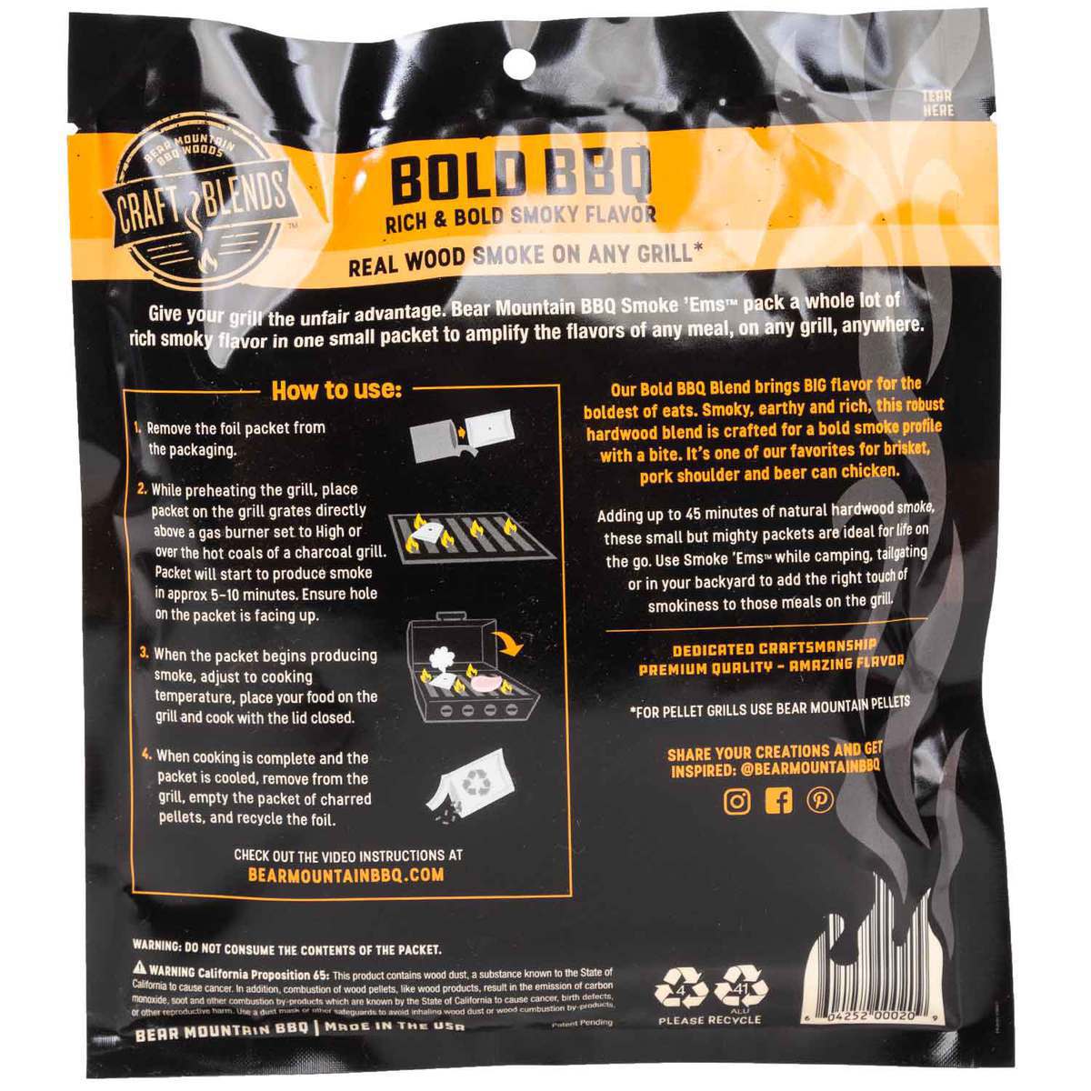 Bear Mountain BBQ Smoke 'Ems Grill Packets - Bold BBQ