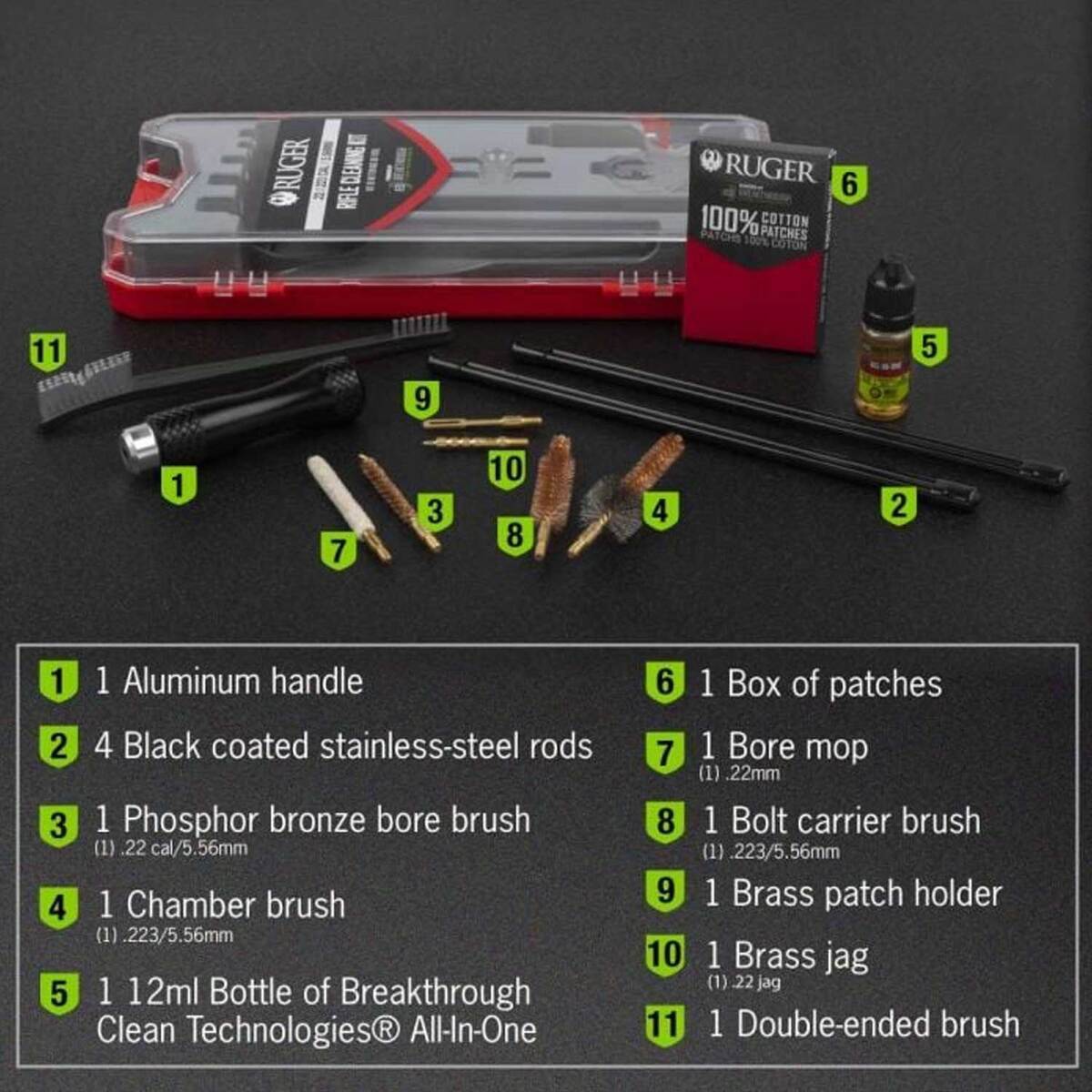 Allen Co Ruger Powered by Breakthrough Clean Technologies AR15 Cleaning Kit 3 Allen Co Ruger Powered by Breakthrough Clean Technologies AR15 Cleaning Kit