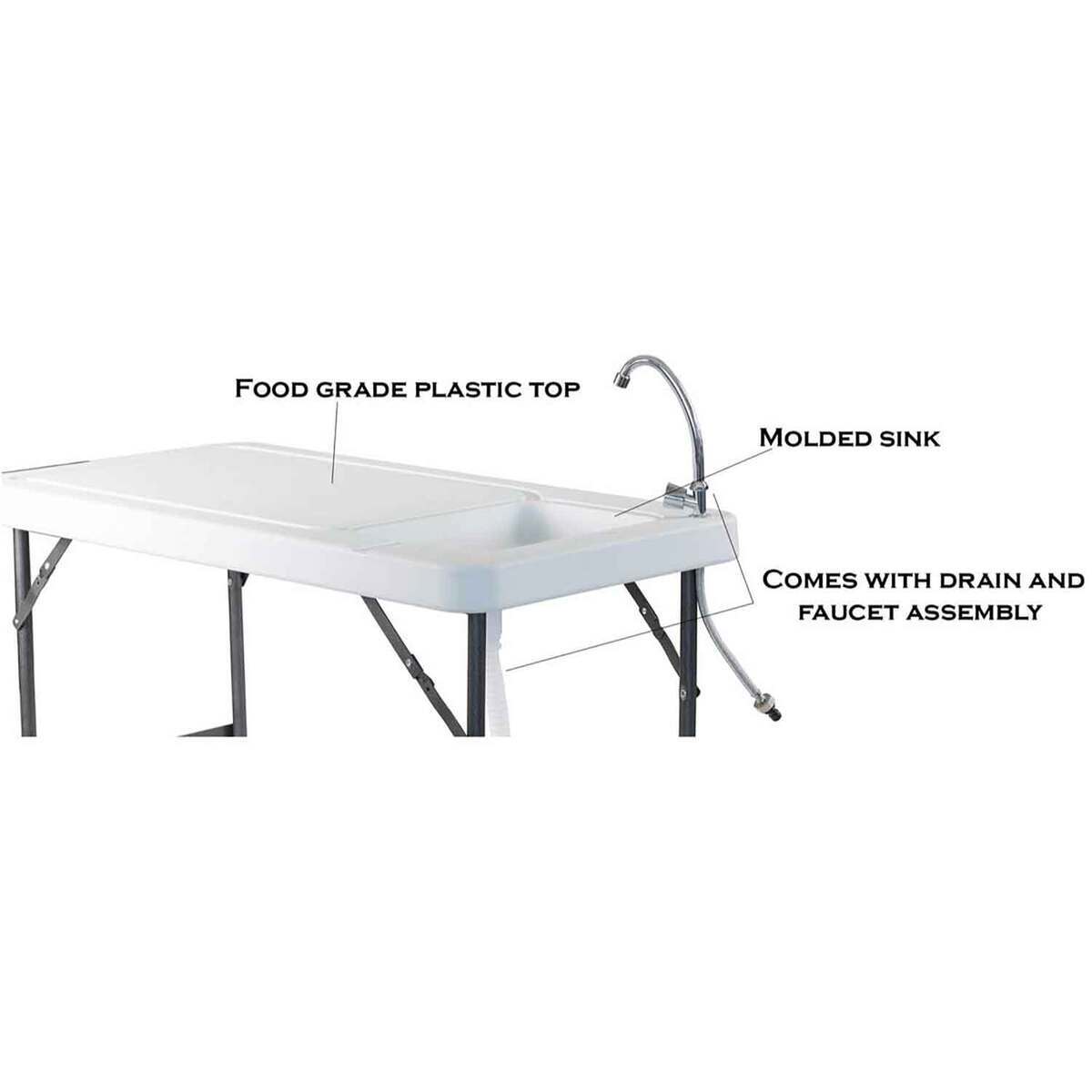 Old Cedar Outfitters 2 Man Game Cleaning Station with Folding Faucet