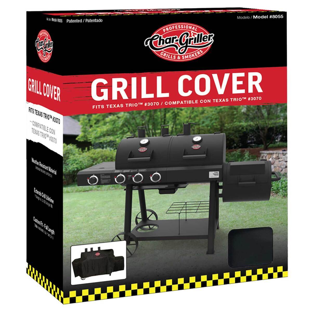 Char-Griller Texas Trio Gas and Charcoal Grill Cover