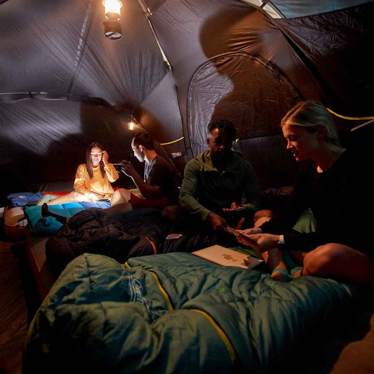 Coleman Skydome XL 10-Person Camping Tent with Dark Room - Blue