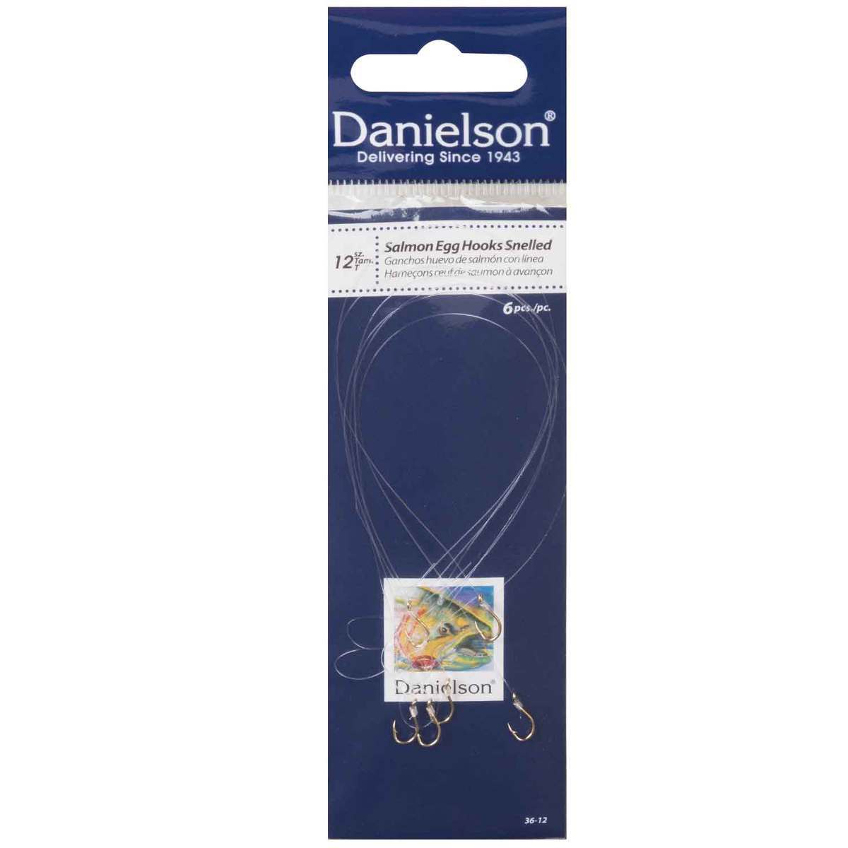 Danielson Salmon Egg Hooks Snelled - Gold Size 12