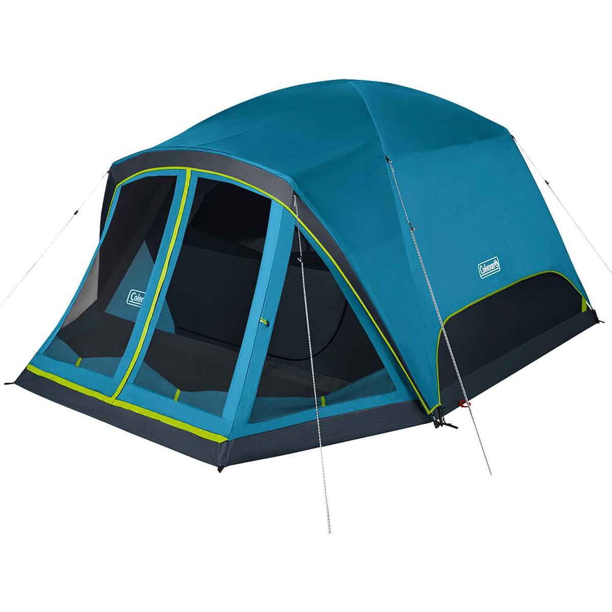 Coleman Skydome 6-Person Screen Room Camping Tent with Dark Room - Navy Blue